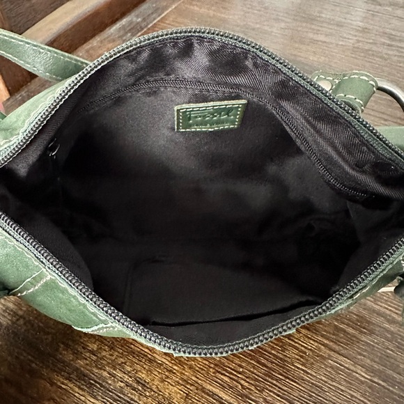 Fossil Lafayette Glazed Satchel, Dark Green - Picture 3 of 4